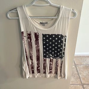 American Flag tank top! Size Large and looks great with jeans and jean shorts!